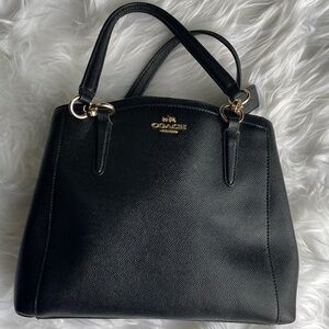 Black leather Coach bag